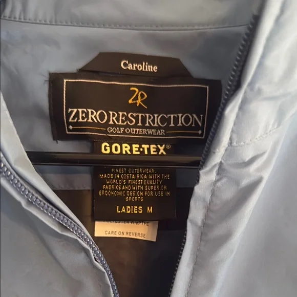 Blue Windbreaker with Stand-Up Collar and Full-Length Zipper - Picture 2 of 7